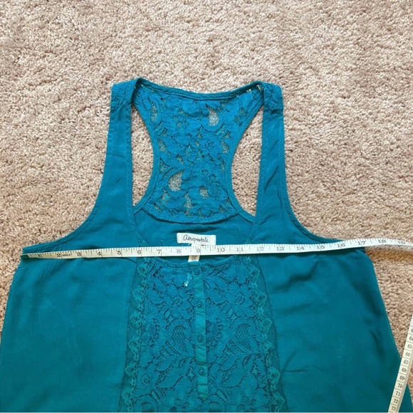 Aeropostale Women’s Top Size Medium Turquoise Open Knit  Flowy Sleeveless - Picture 10 of 16